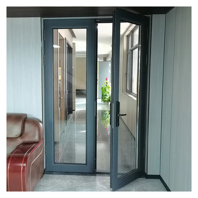 comprar Superfície finalizada Porta giratória de alumínio de ruptura térmica moderna com atualização de vidro triplex online manufacture