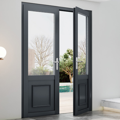 comprar Porta de vidro de casamento francês de alumínio de design personalizado para instalações de produção avançadas online manufacture