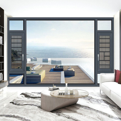 comprar Janela de tela dobrável em estilo de design moderno com moldura preta de alumínio online manufacture