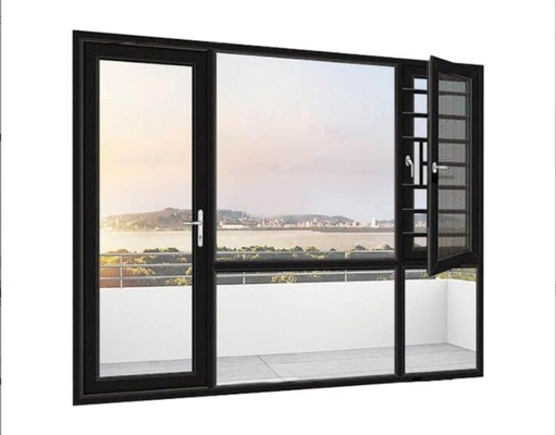 comprar Swing Open Style Acústico Alumínio Alumínio Casement Windows com 304 aço inoxidável malha online manufacture
