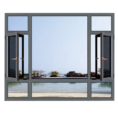 comprar Nível 8 Airtightness Janela de revestimento de liga de alumínio preto para design moderno personalizado online manufacture