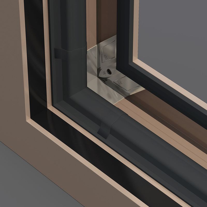 2.2 mm Espessura da parede Estilo moderno Vidro duplo de vidro de luxo Janela deslizante de alumínio
