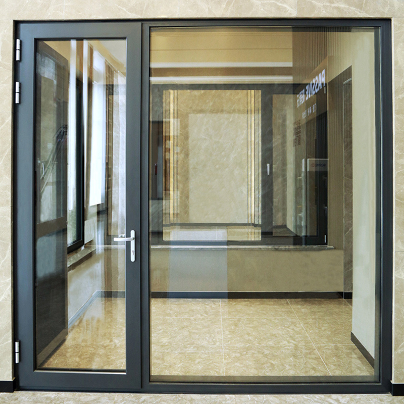 Porta de vidro francesa com cor opcional e isolamento acústico de 35 dB