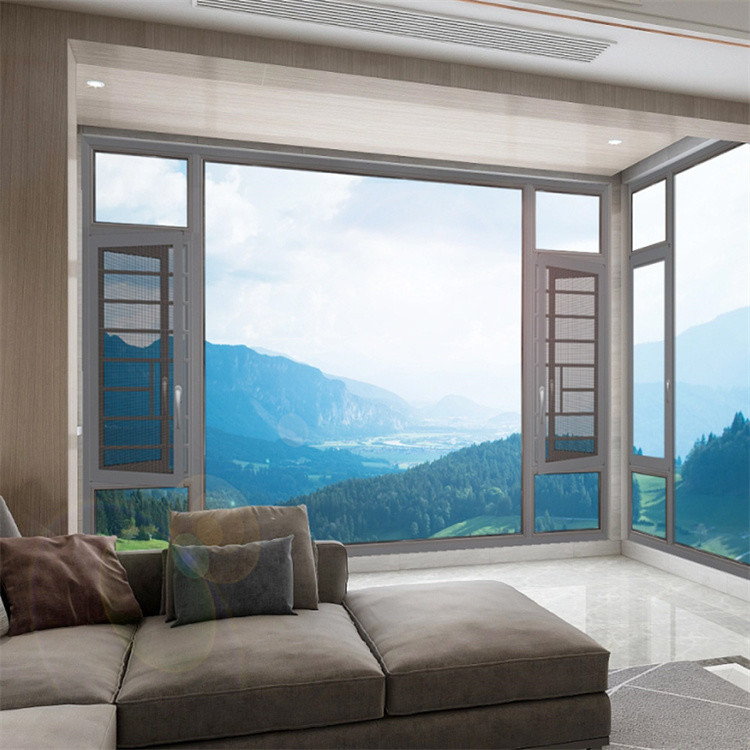 70S R D Design Luxury Villa Alumínio Tilt And Turn Window com Triplex Glass Upgrade