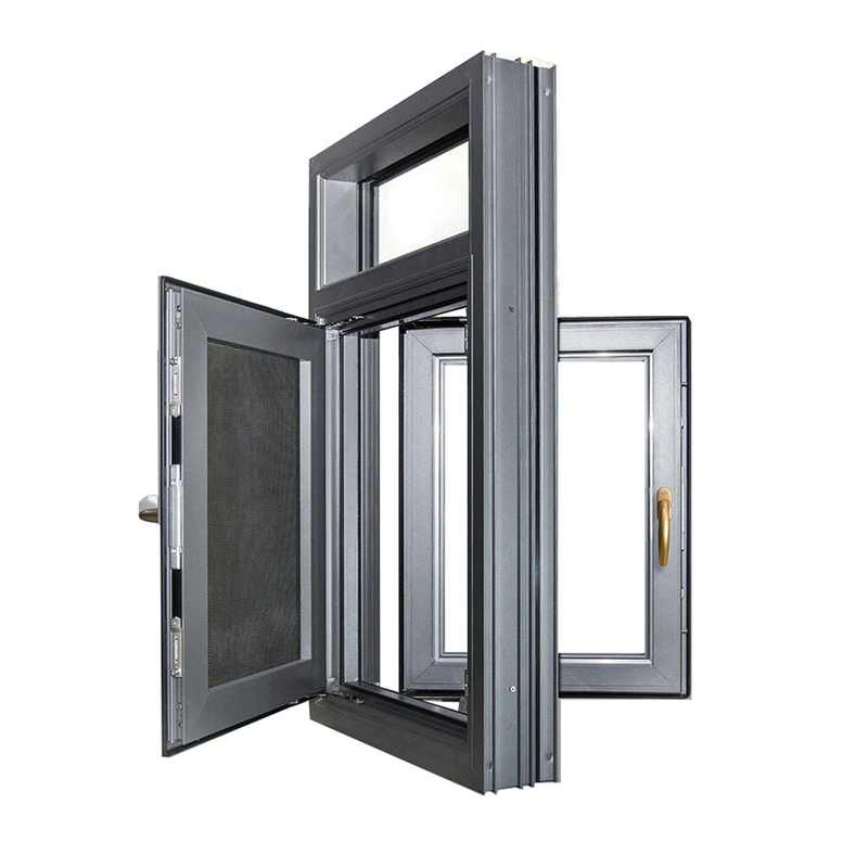 Tipo de cortina pendente Janela e porta de alumínio de poupança de energia para abertura horizontal