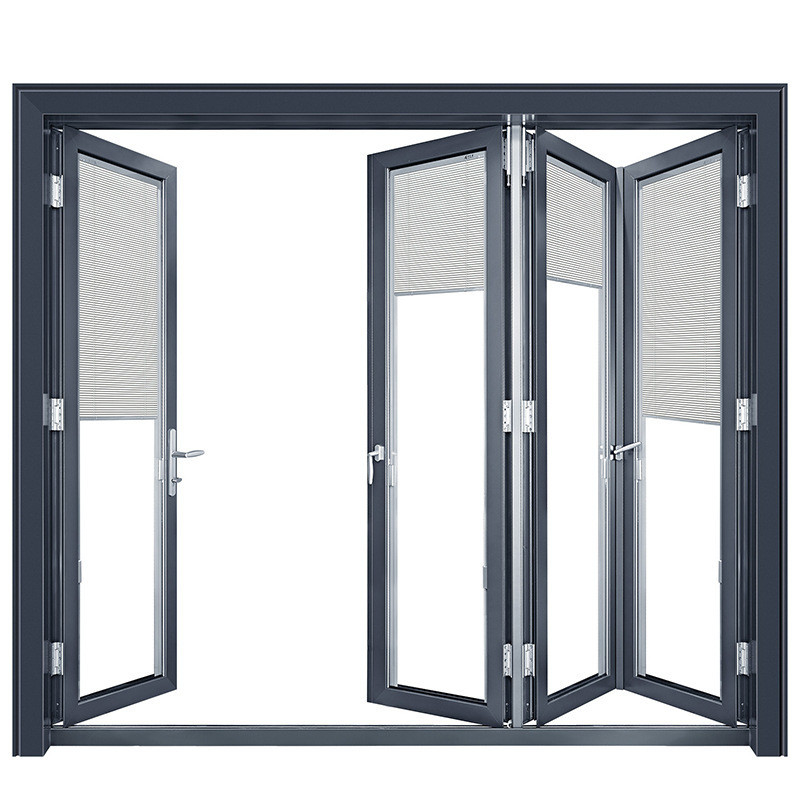 Portas de alumínio impermeáveis para edifícios com coeficiente de isolamento térmico ≤ 2,1