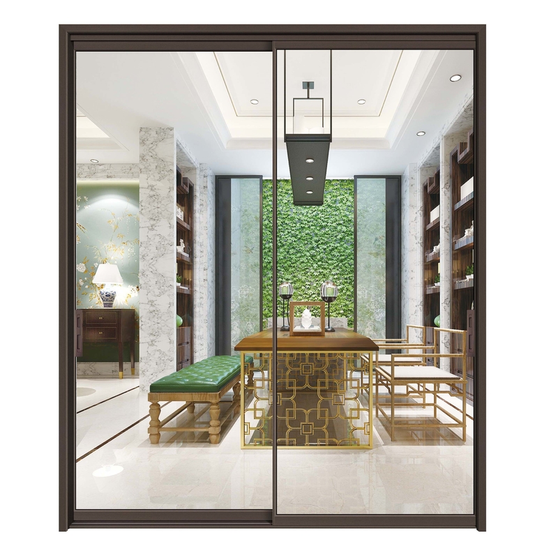 70 Coeficiente de isolamento térmico Portas de vidro deslizantes de alumínio para design contemporâneo