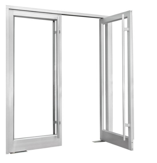 Porta de primavera comercial de alumínio de design moderno para economia de energia e durabilidade