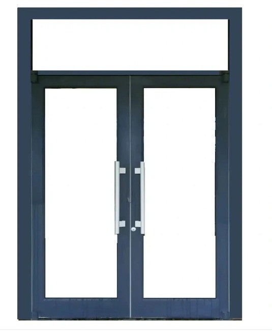 Porta de primavera comercial de alumínio de design moderno para economia de energia e durabilidade