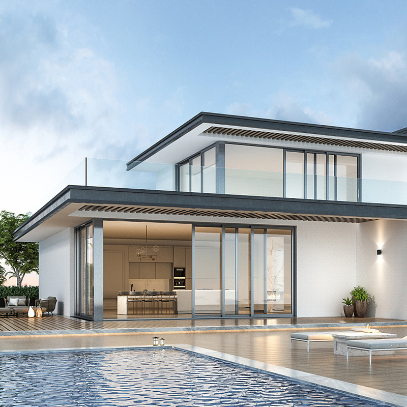 Moderna SKATE 86 janela de casamento para Villa House dentro do estilo de design moderno