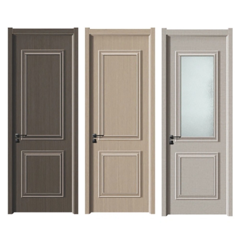 Sala de dormir de aço inoxidável UPVC PVC porta de revestimento para interior moderno simples