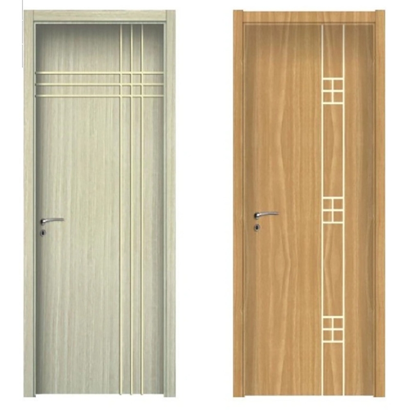 Sala de dormir de aço inoxidável UPVC PVC porta de revestimento para interior moderno simples