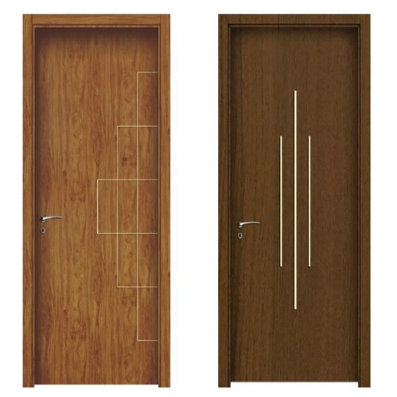 Sala de dormir de aço inoxidável UPVC PVC porta de revestimento para interior moderno simples