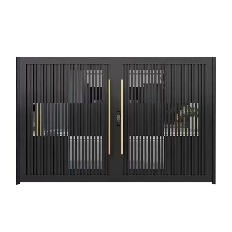 Moderno Design Alumínio Estrutura insonorizada Porta de Primavera para empurrar e puxar Método de abertura