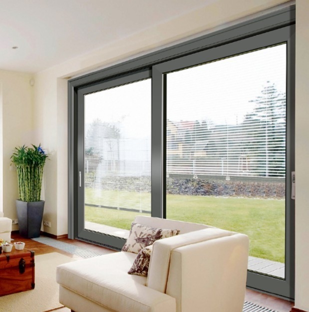 70mm Largura do quadro da janela Elevador de alumínio e porta deslizante com opção de atualização de vidro triplex