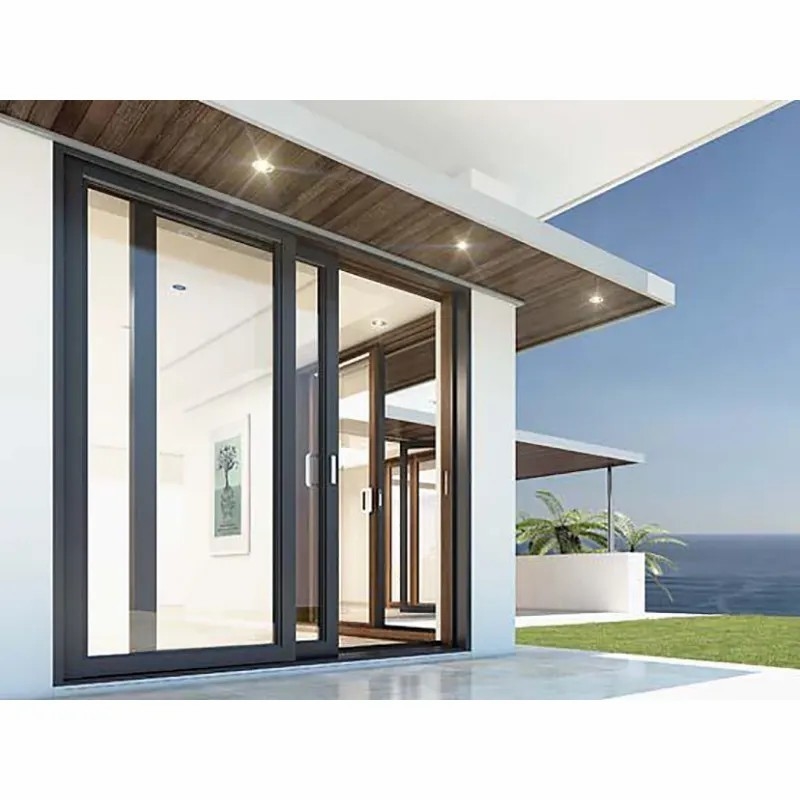 70mm Largura do quadro da janela Elevador de alumínio e porta deslizante com opção de atualização de vidro triplex