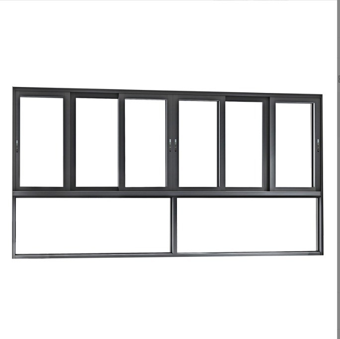 8-Way Seal Alumínio Três Pistas Sliding Windows 2,2 mm Espessura da parede Forte equipe de design