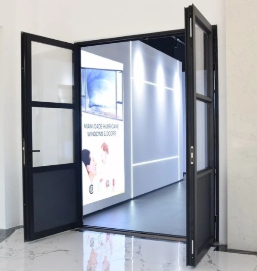 Portas de revestimento de liga de alumínio impermeável com 10 camadas de vedação
