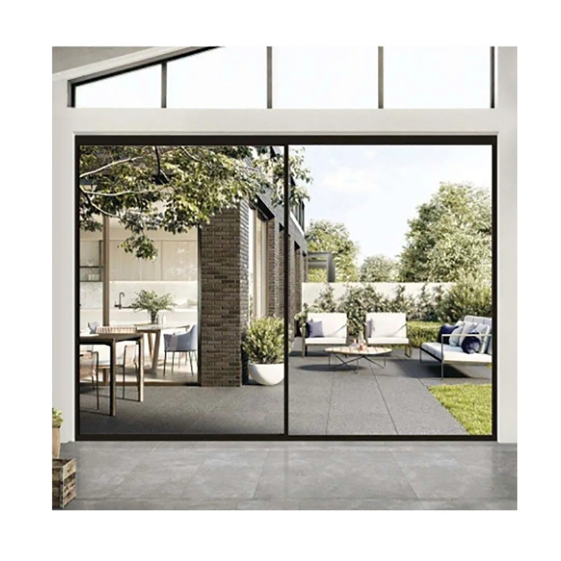 Portas deslizantes de alumínio exterior com vista de vidro grande e largura do quadro da janela de 70 mm