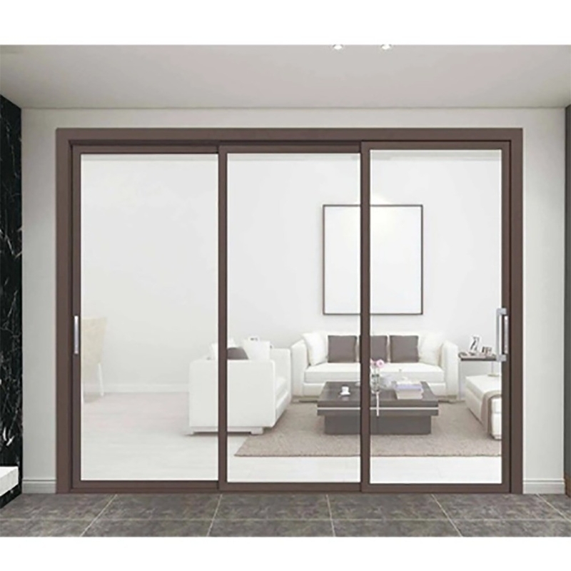 Portas deslizantes de alumínio exterior com vista de vidro grande e largura do quadro da janela de 70 mm