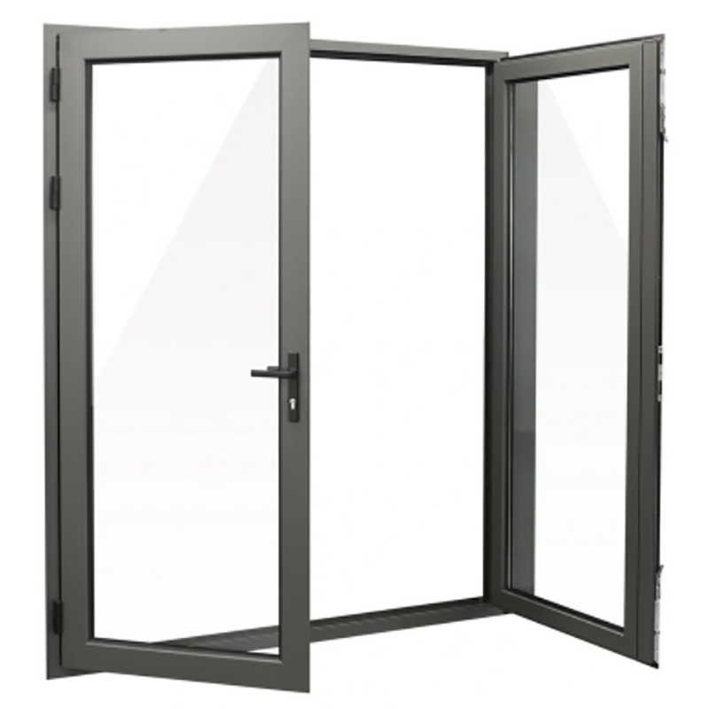 Villa Main Entry Design moderno 1.4mm Alumínio Swing Casement Porta de vidro para escritório em casa
