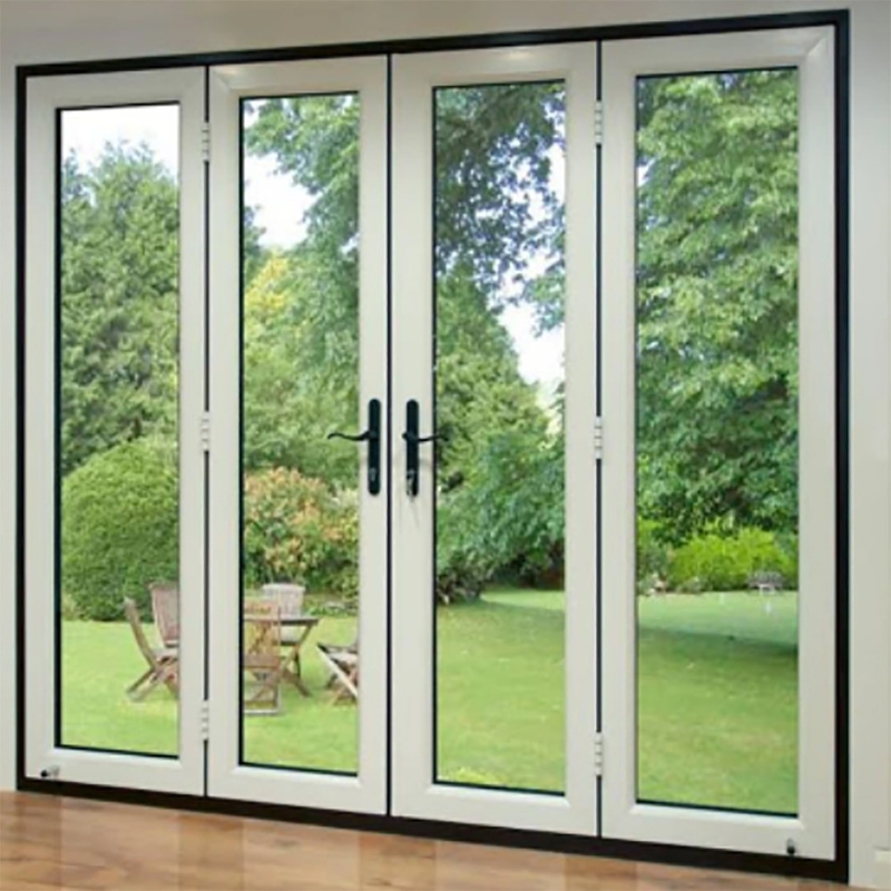 Villa Main Entry Design moderno 1.4mm Alumínio Swing Casement Porta de vidro para escritório em casa