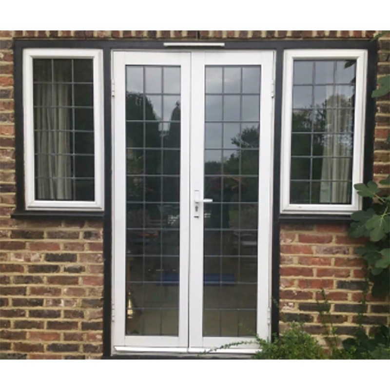 Villa Main Entry Design moderno 1.4mm Alumínio Swing Casement Porta de vidro para escritório em casa