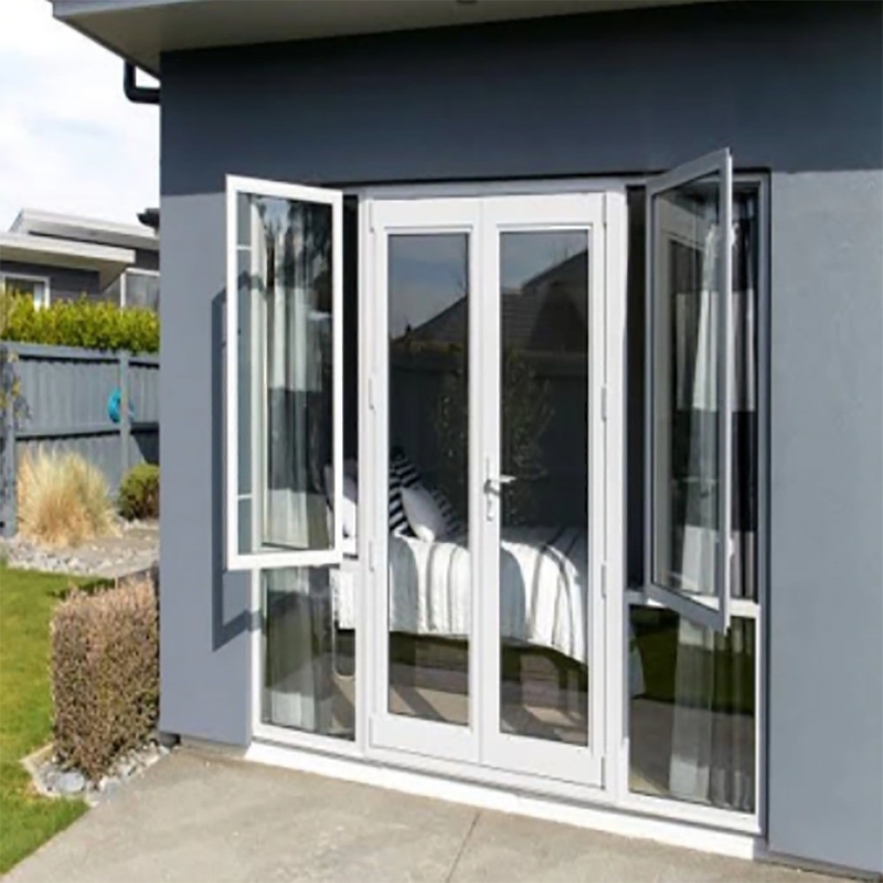 Villa Main Entry Design moderno 1.4mm Alumínio Swing Casement Porta de vidro para escritório em casa