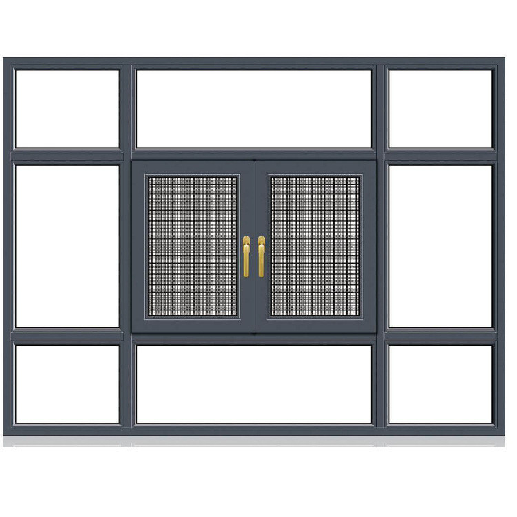 Equipa de design de fachada Serviço de design de renderização para janelas deslizantes de tipo cortina pendente
