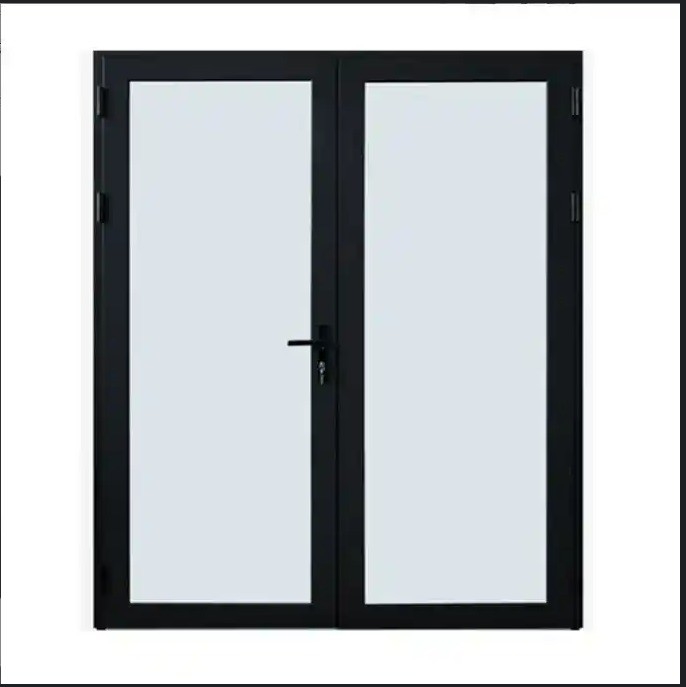 Design minimalista Portas de revestimento de liga de alumínio à prova d'água para método de abertura de balanço