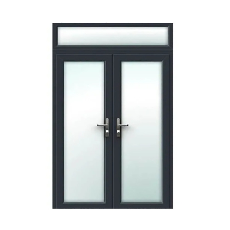 Método de abertura de empurrão e puxão SKATE Standard Slim Luxury Black Color Villa House Alumínio Casement Glass Doors