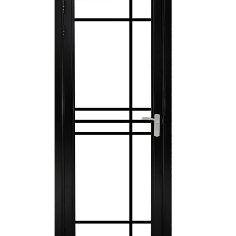 Método de abertura de empurrão e puxão SKATE Standard Slim Luxury Black Color Villa House Alumínio Casement Glass Doors
