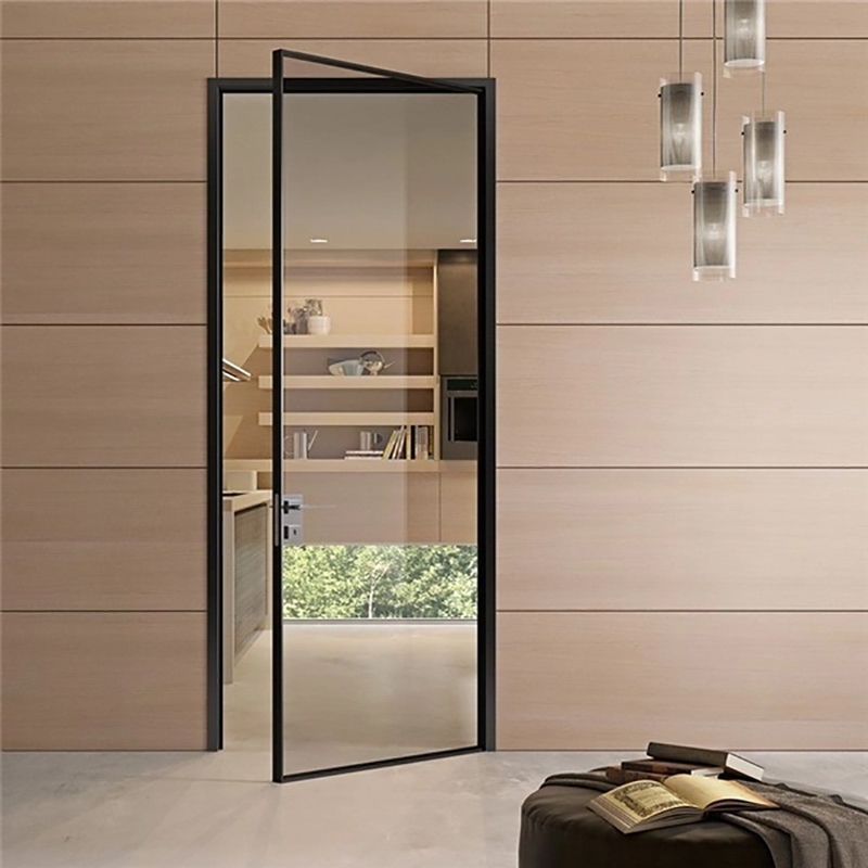 Portas de revestimento de alumínio em estilo moderno contemporâneo para espessura de parede de 1,4 mm