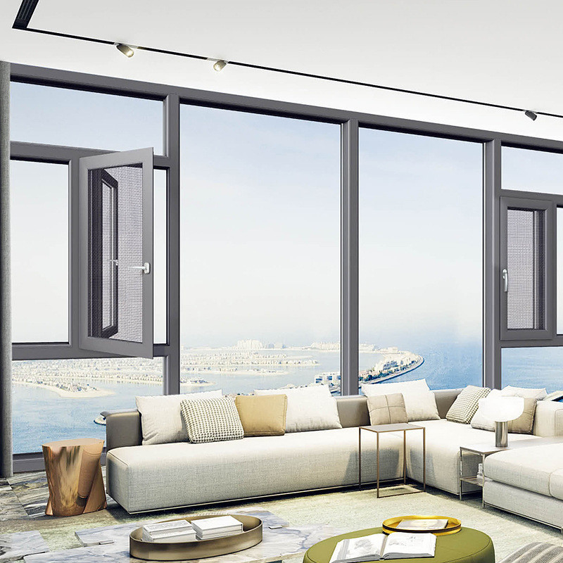 5 27A 55 9A 5 12A 5 Vidro Alumínio Casement Windows para desenvolvimento de produtos personalizados