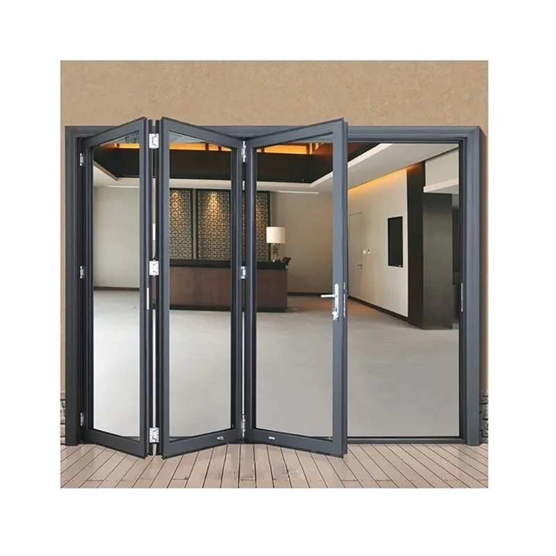 Acordeão Porta dobrável de alumínio Último design 10 camadas de vedação 35dB Isolamento acústico