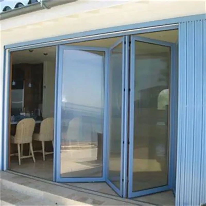 Acordeão Porta dobrável de alumínio Último design 10 camadas de vedação 35dB Isolamento acústico
