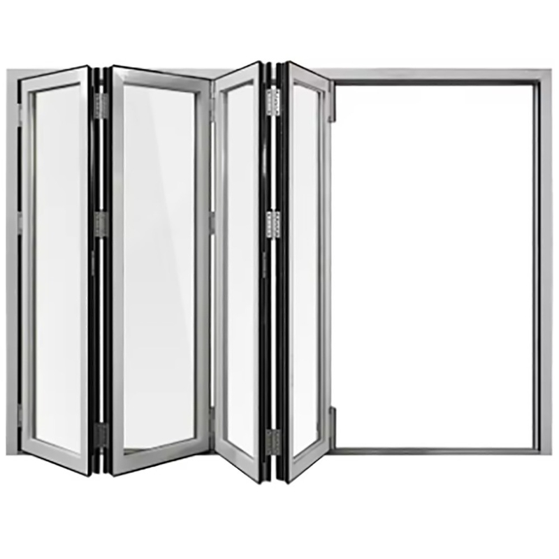 Chinese Design Style Skate Alumínio Thermal Break Bi-Fold Doors com 1.4mm espessura da parede