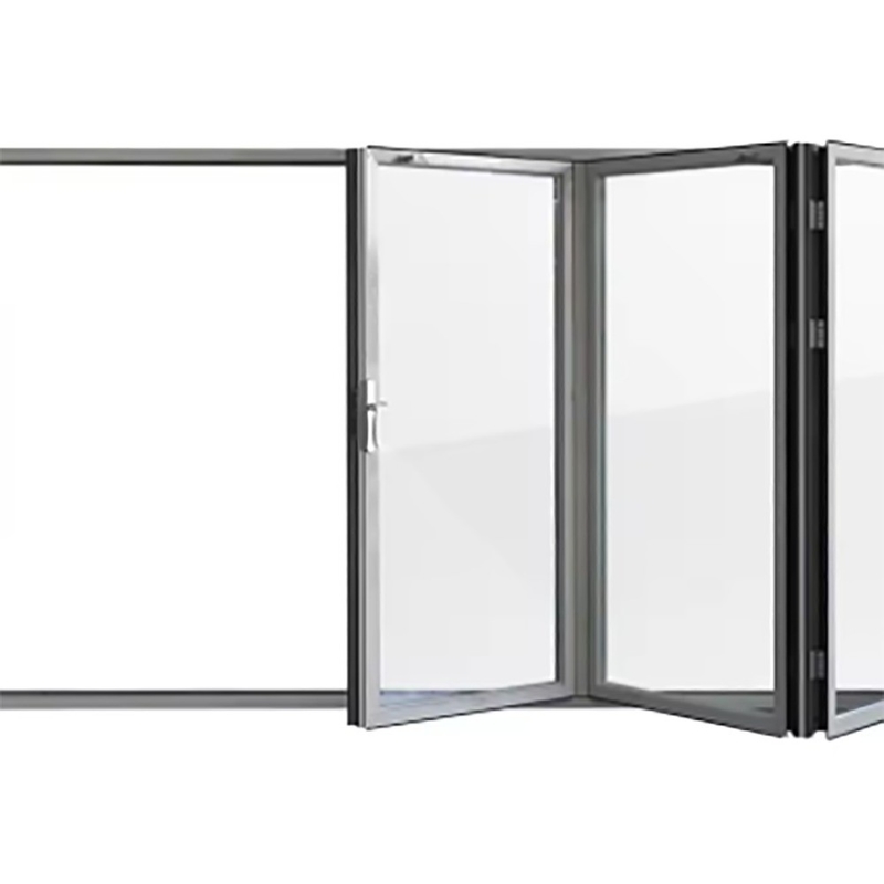 Chinese Design Style Skate Alumínio Thermal Break Bi-Fold Doors com 1.4mm espessura da parede