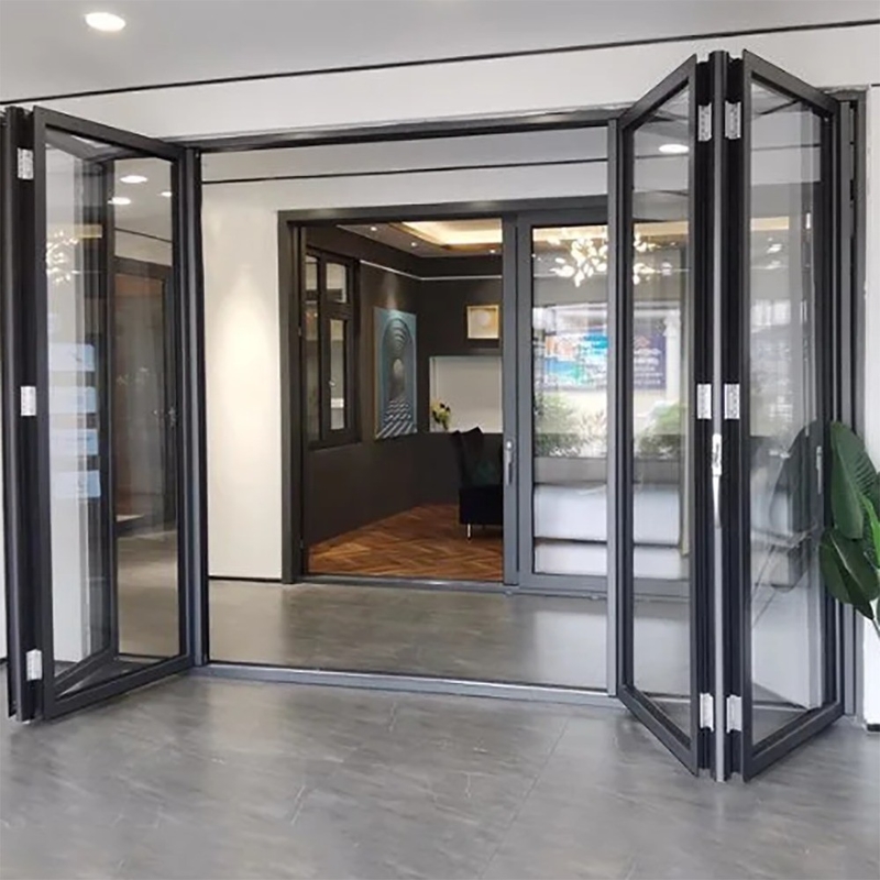 Moderno Design Alumínio Corpo de Ligação Termal Break Baixo-E Vidro Porta Dupla a preços acessíveis