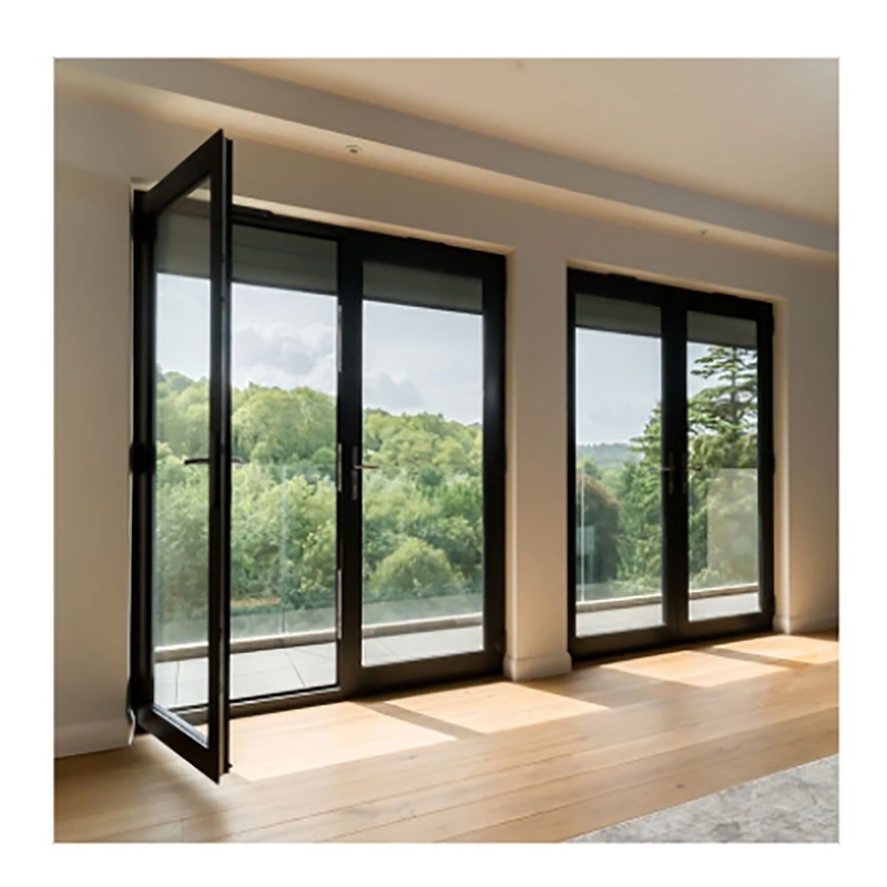 10 camadas de vedação Patinação exterior portas de revestimento térmico francês com moldura de alumínio