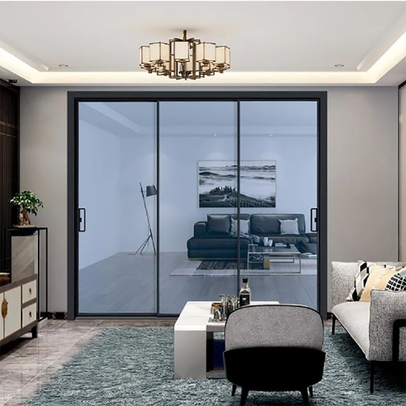 Edifício de escritórios Porta deslizante de elevador em design minimalista e com abertura de puxa rolante