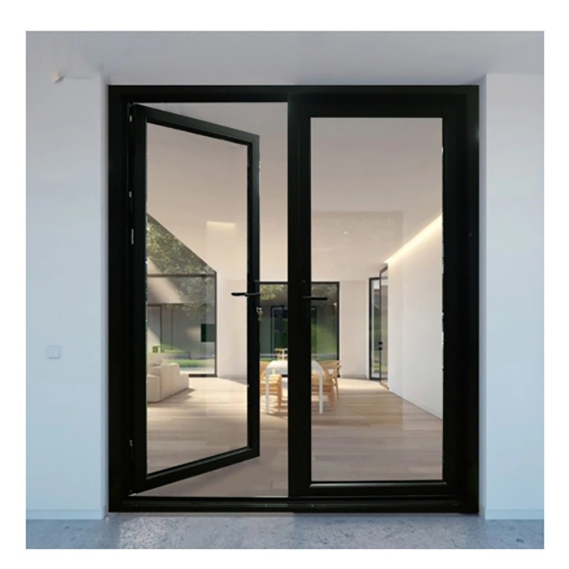 Portas de revestimento térmico de interior de patinação com quadro de balanço largo e vidros duplos