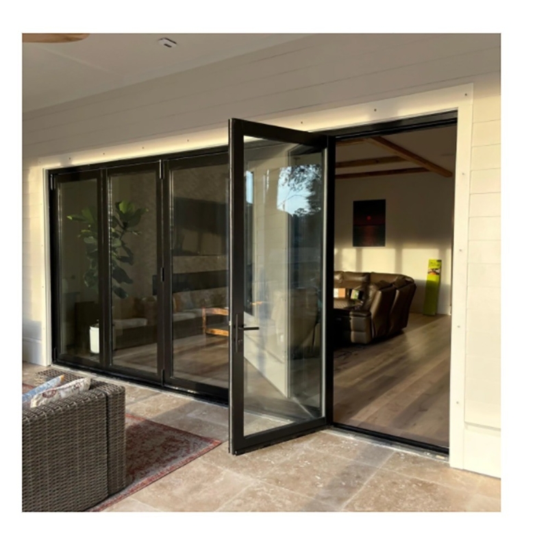 Portas de revestimento térmico de interior de patinação com quadro de balanço largo e vidros duplos