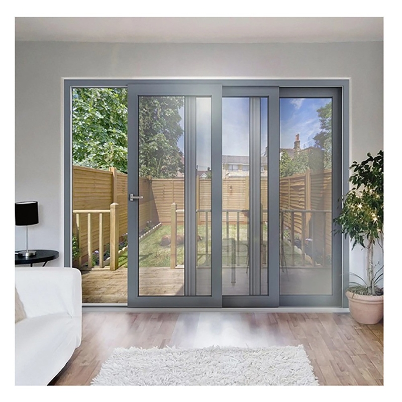 Solução de decoração de fachada Porta deslizante de alumínio de 70 mm para serviço Apartamento Townhouse