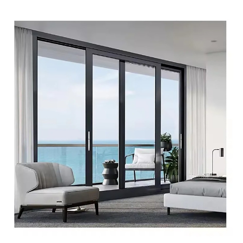 Solução de decoração de fachada Porta deslizante de alumínio de 70 mm para serviço Apartamento Townhouse