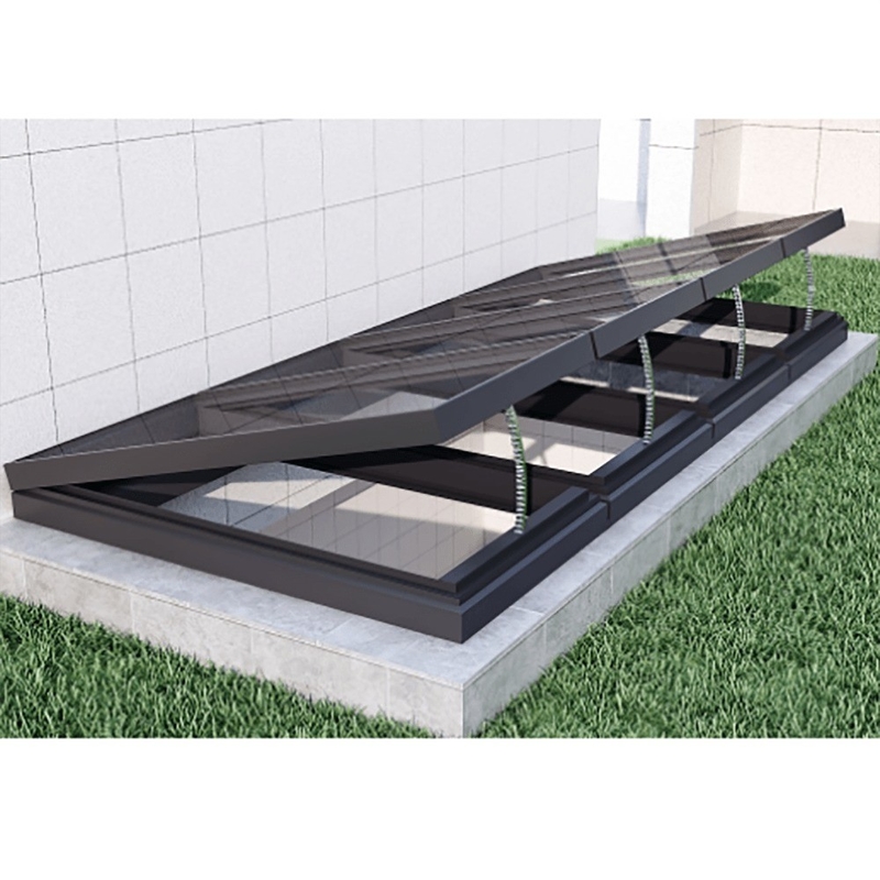 5 27A 55 9A 5 12A 5 Visor fixo de alumínio de vidro para resistência à pressão do vento de nível 9