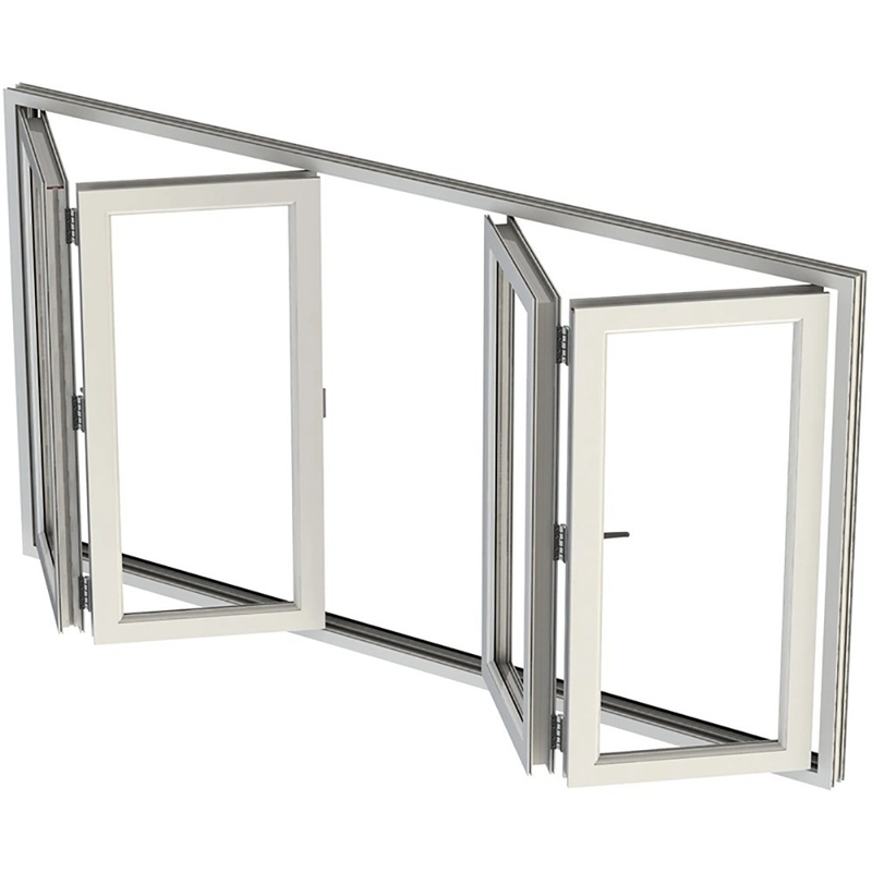 Moderno Design Plexible Screen Soundproof Glass Alumínio Bifold Windows Com valor ≤2.1 K