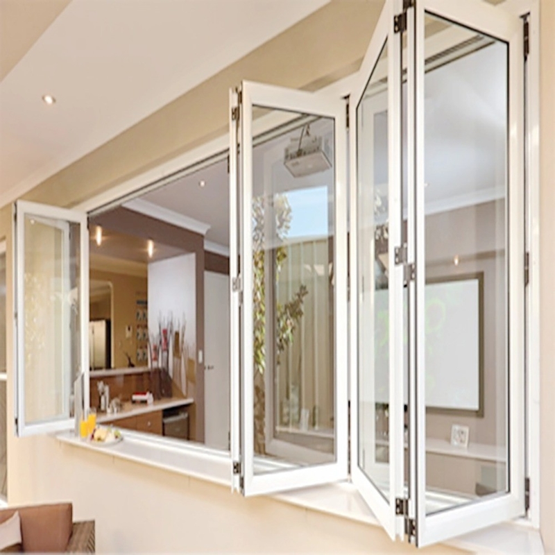 Moderno Design Plexible Screen Soundproof Glass Alumínio Bifold Windows Com valor ≤2.1 K