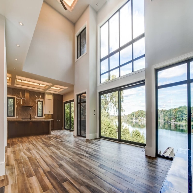 Portas impermeáveis elevadoras e deslizantes de alumínio elegantes e personalizáveis para casas e escritórios