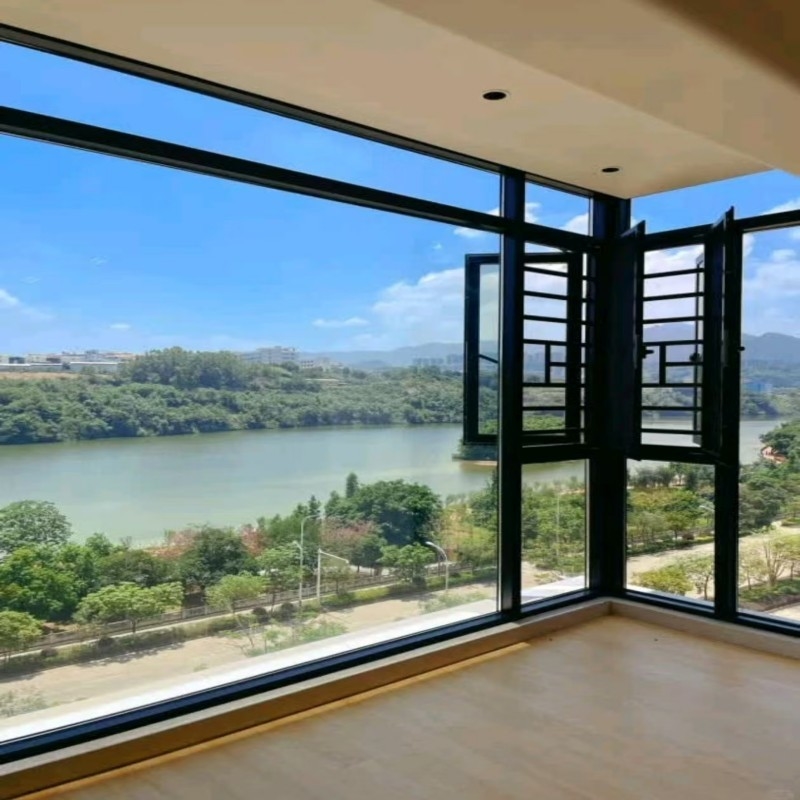 Porta de batente de alumínio durável à prova de som com sistema de travamento multiponto para espaços comerciais e residenciais